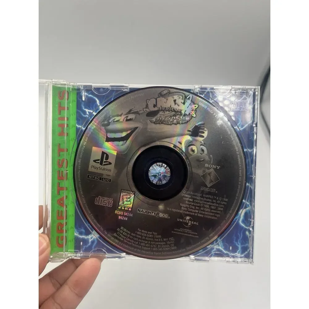 Crash Bandicoot Warped [Greatest Hits] - (PlayStation) PS1 Tested Case